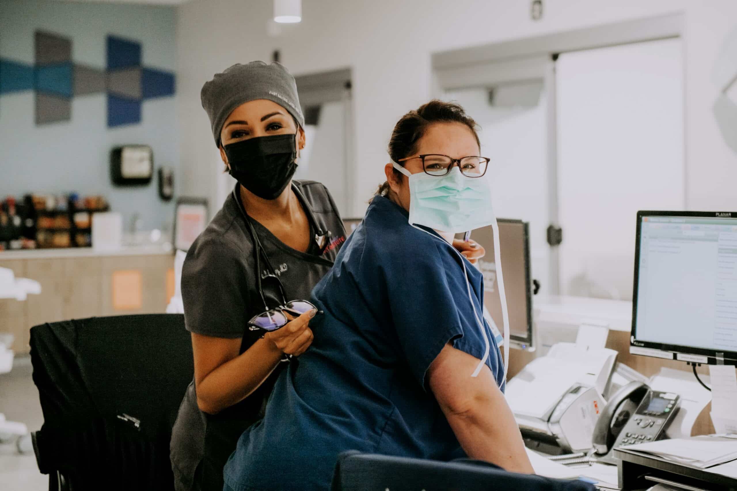 Dr. Nitza with one of her nurses